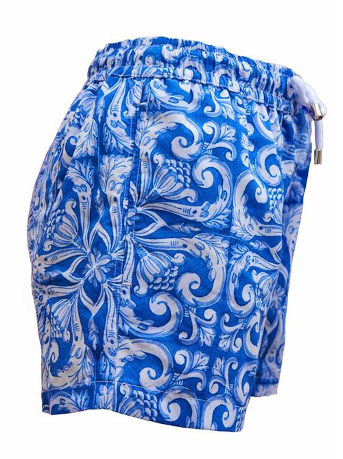 costume sartoriale con maioliche capresi Blue Real Capri | AMATTUNELLAZZURRO